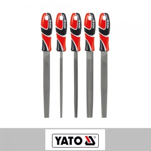 YATO/易尔拓 三色柄钢锉组套（5件） YT-6238 5件 1#（粗齿）×250mm 1套